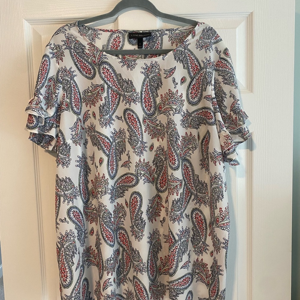 Lane Bryant Multicolor Paisley Top